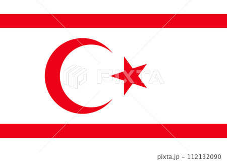 Vector flag of Northern Cyprus. 112132090