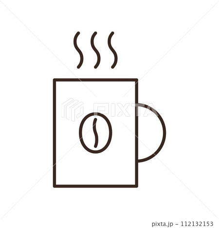 Coffee mug isolated linear icon 112132153