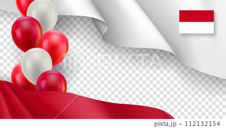 Indonesian patriotic template with copy space 112132154