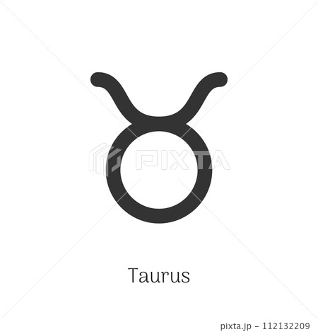 Taurus zodiac sign isolated on white background 112132209
