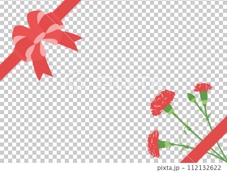 Carnation and ribbon frame, Mother's Day celebration template, card frame Carnation and ribbon frame, Mother's Day celebration template, card frame 112132622