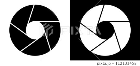 Abstract background with lines in circle. Art design spiral as logo or icon. A black figure on a white background and an equally white figure on the black side. 112133458