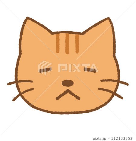 シンプルな茶トラ猫のイラスト 112133552