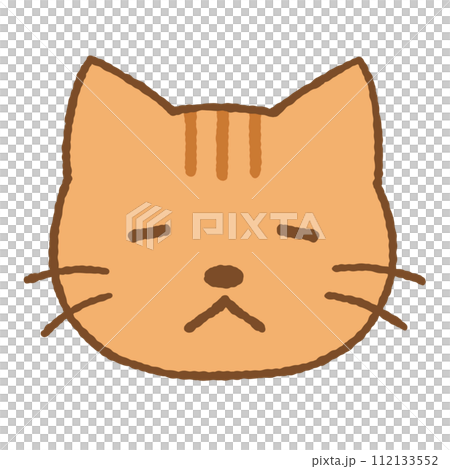 シンプルな茶トラ猫のイラスト 112133552