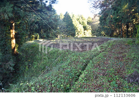 深沢城後に残る馬出しと土橋 112133606