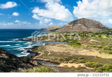 Kaiwi State Scenic Shoreline on Oahu island in Hawaii, United States 112133732