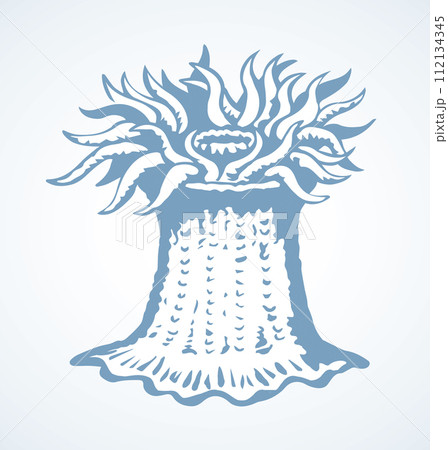 Sea creature. Vector drawing icon Sea creature. Vector drawing icon 112134345