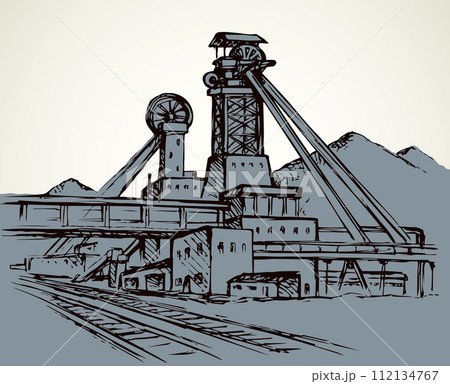 Plant at the mine. Vector drawing Plant at the mine. Vector drawing 112134767