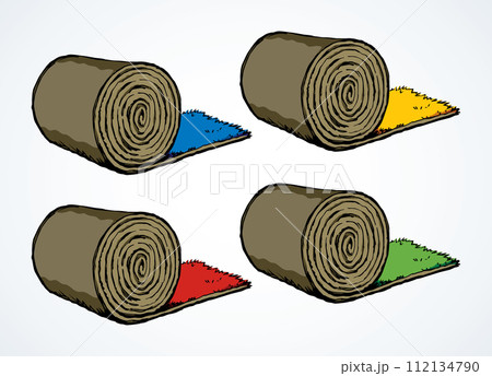 Carpet roll. Vector drawing icon 112134790