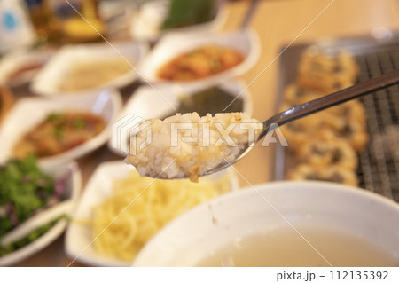 Korea food. Scorched Rice Soup Korea food. Scorched Rice Soup 112135392