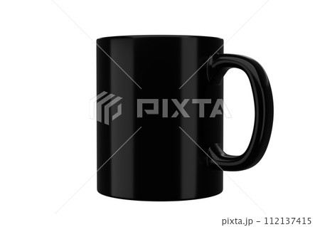 11oz black mug on isolated background. 11oz black mug on isolated background. 112137415