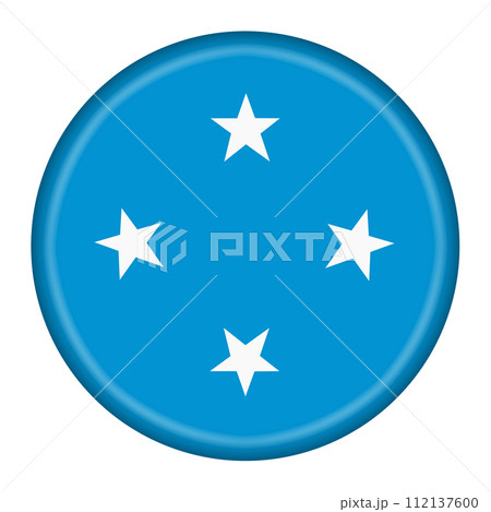 Micronesia flag button 3d illustration with clipping path Micronesia flag button 3d illustration with clipping path 112137600