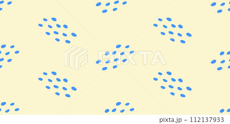 Abstract seamless pattern with light blue drops or dots on yellow background, vector Abstract seamless pattern with light blue drops or dots on yellow background, vector 112137933