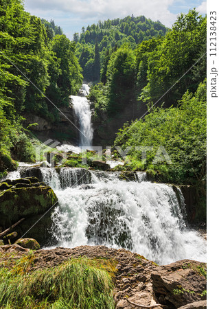 Giessbach Waterfalls in Switzerland 112138423