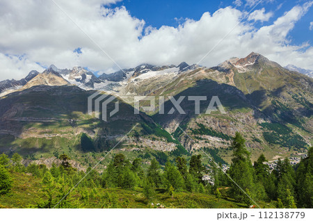 view of the city of Zermatt in the swiss alps view of the city of Zermatt in the swiss alps 112138779