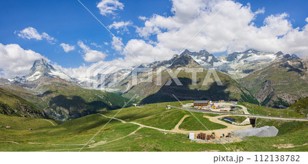Gornergrat, Switzerland. Matterhorn mountain visible in background Gornergrat, Switzerland. Matterhorn mountain visible in background 112138782