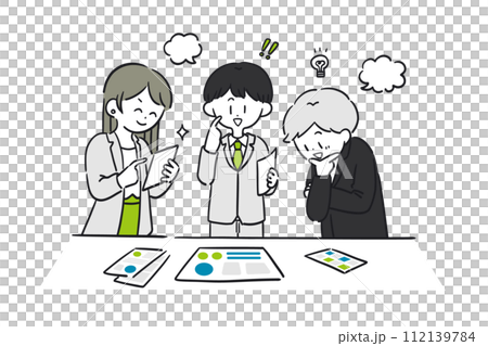 商務人士開會的圖像插圖 商務人士開會的圖像插圖 112139784