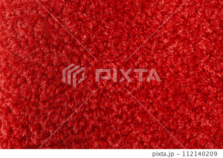 Terracotta fabric texture. Artificial fur coat macro photo detail of the product. 112140209