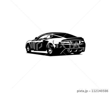 1964 Aston Martin dbs car. best for logos, badges, emblems, icons. isolated white background 112140386