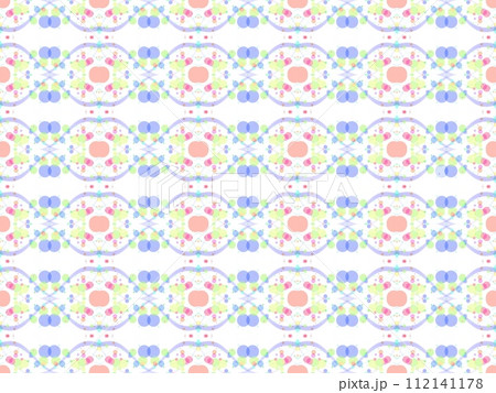 カラフルな万華鏡のような幾何学模様 112141178
