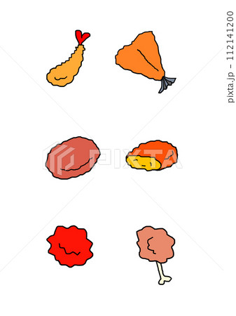 色々な揚げ物のイラスト 色々な揚げ物のイラスト 112141200