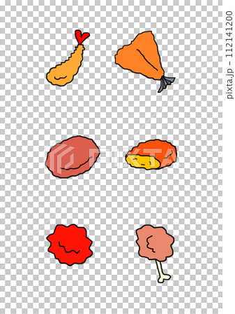 各種油炸食品插畫 112141200