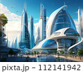 近未来都市 (AI画像) 112141942