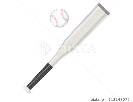 ソフトボールのバットとボール ソフトボールのバットとボール 112142073