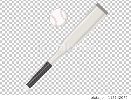 ソフトボールのバットとボール ソフトボールのバットとボール 112142073