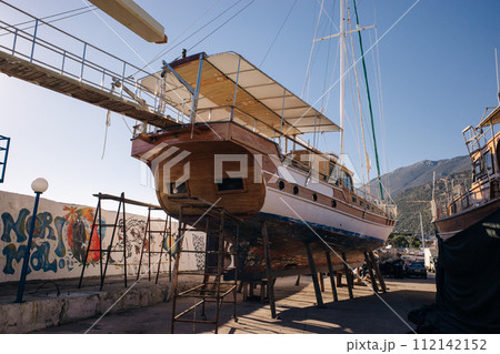 The harbour at Kas or Kash on the Mediterranean coast of Turkey - may 2023 112142152