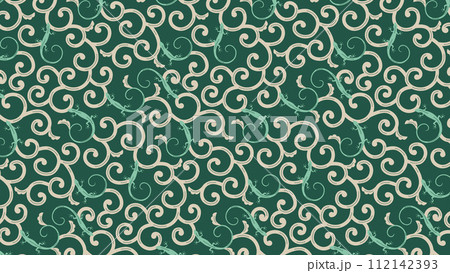 トカゲ唐草文様 トカゲ唐草文様 112142393