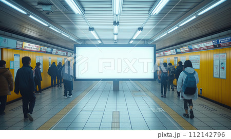 駅の広告素材 112142796