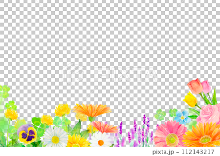 水彩花卉裝飾框架 水彩花卉裝飾框架 112143217