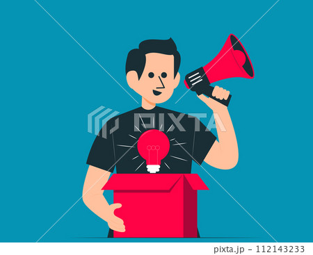 Develop new idea. New innovation product vector concept 112143233