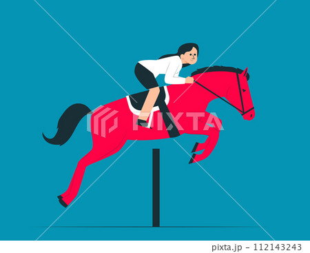 Person riding horses. Equestrian vector conceptのイラスト素材 [112143243] - PIXTA