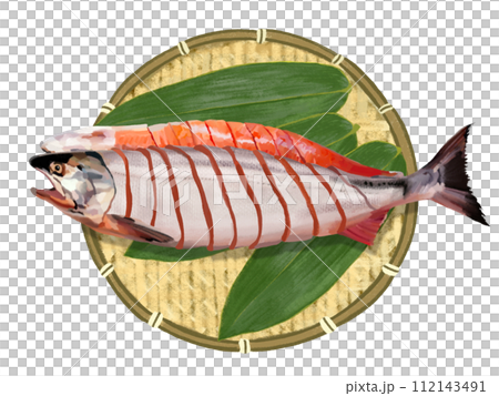 鮭魚(魚片)濾鍋,附竹葉 鮭魚(魚片)濾鍋,附竹葉 112143491