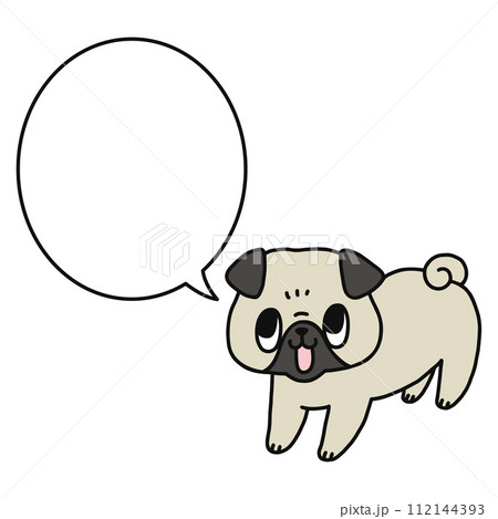 ゆかいな犬と吹き出し ゆかいな犬と吹き出し 112144393