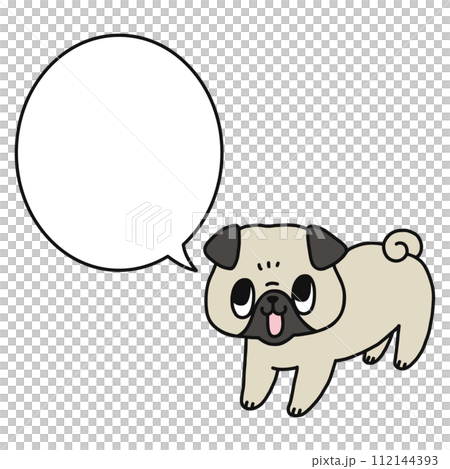 ゆかいな犬と吹き出し ゆかいな犬と吹き出し 112144393