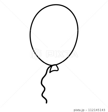balloon childrens day holiday icon line doodle 112145143