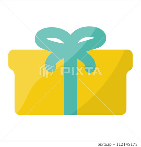 gift box bow colored holiday icon element gift box bow colored holiday icon element 112145175