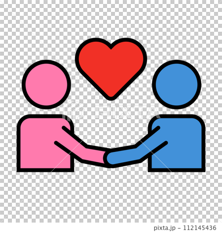 Couple formation icon. love between a man and a woman. vector. Couple formation icon. love between a man and a woman. vector. 112145436