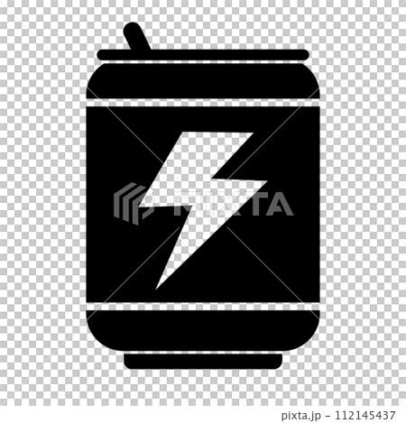 Energy drink can silhouette icon. vector. 112145437