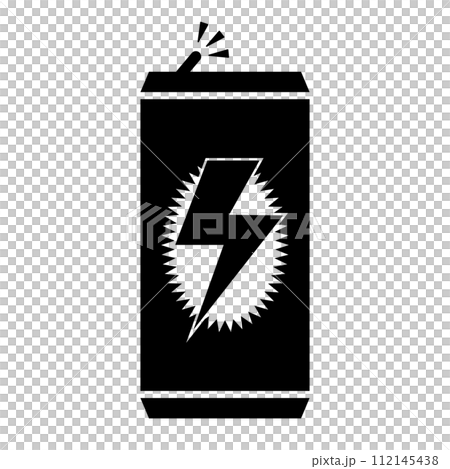 エナジードリンク開封のシルエットアイコン 112145438