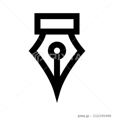 シンプルな万年筆のアイコン。ベクター。 シンプルな万年筆のアイコン。ベクター。 112145440