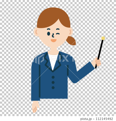 ビジネスパーソン 仕事 女性 スーツ ポイント 上半身 イラスト ビジネスパーソン 仕事 女性 スーツ ポイント 上半身 イラスト 112145492