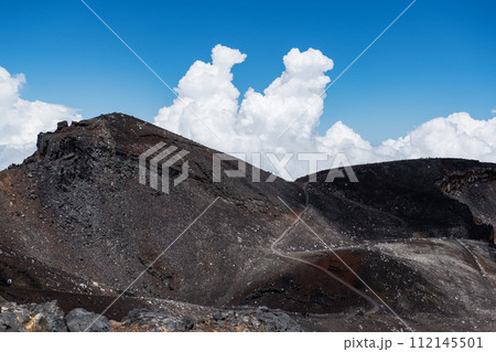 夏山の登山風景 112145501