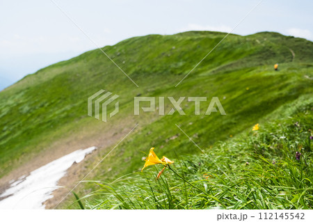 夏山の登山風景 112145542
