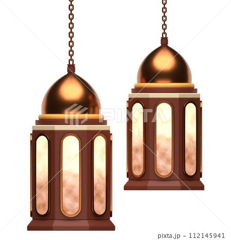 3D Lanterns icon on transparent background 112145941