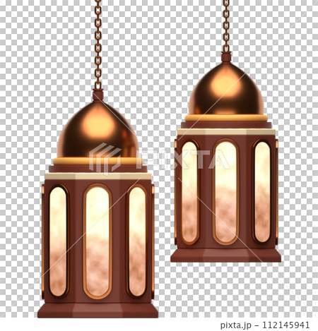 3D Lanterns icon on transparent background 112145941