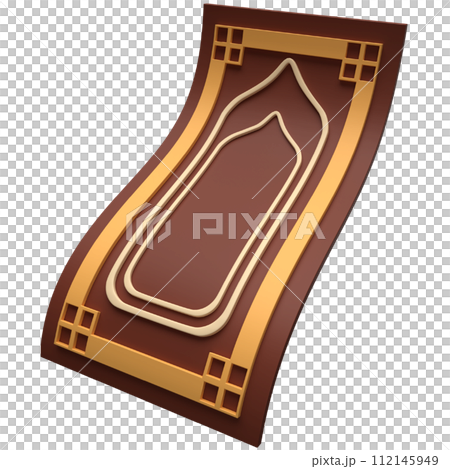 3D Prayer Mat icon on transparent background 112145949
